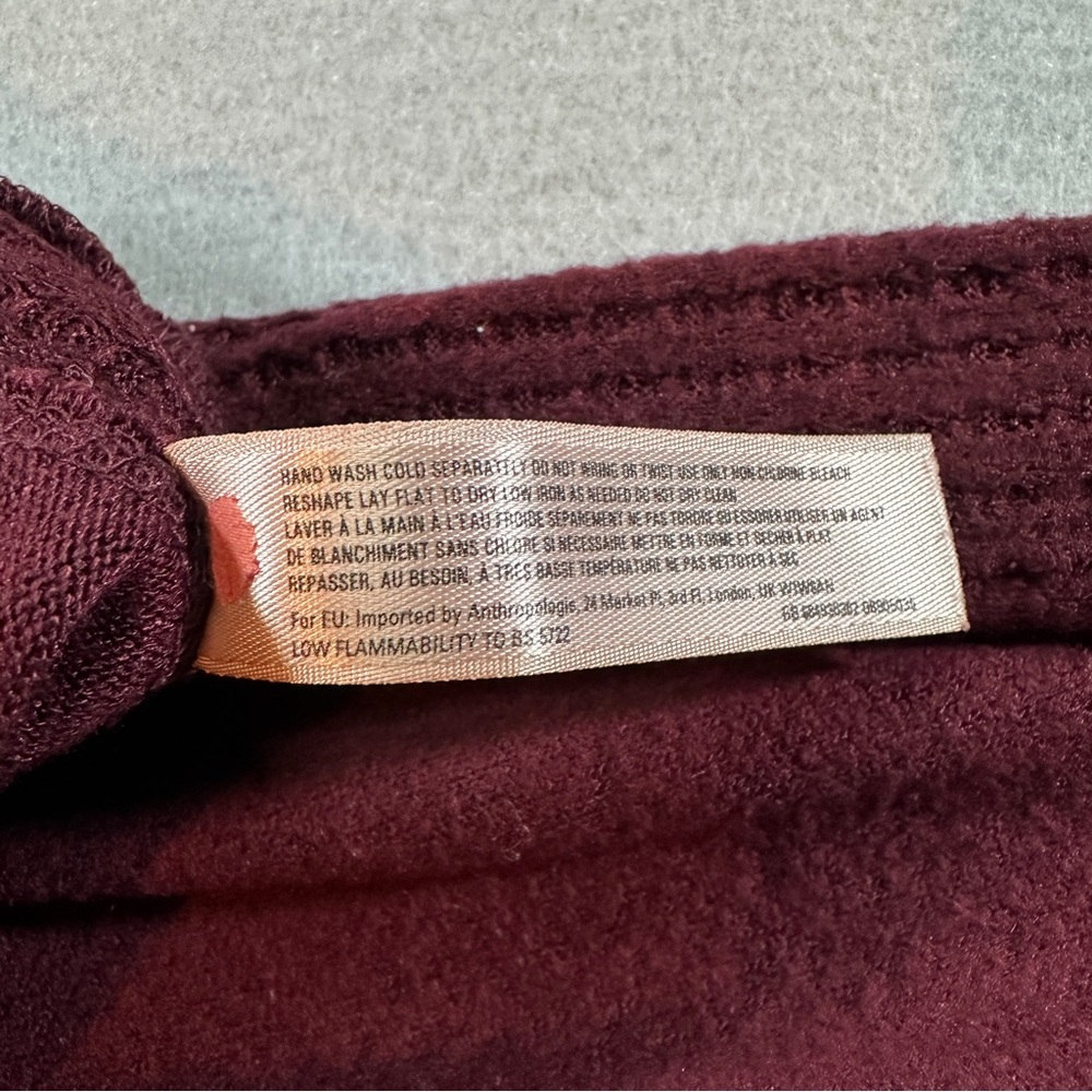 Saturday Sunday Anthropologie Maroon Lounge Pants Size Small Cozy Loungewear - Picture 7 of 10